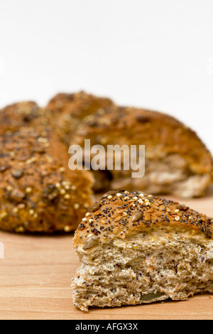Seeded wholemeal bread Stock Photo