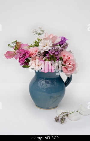 Vase of summer flowers Stock Photo