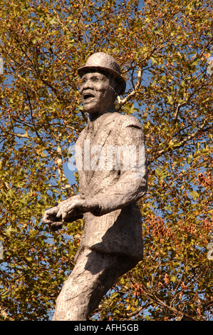 Richmond virginia statue of Bill Bojangles Robinson tap dancer Stock Photo