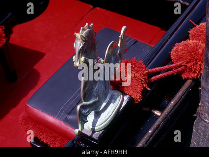 Detail on a Gondola in Venice Italy Stock Photo