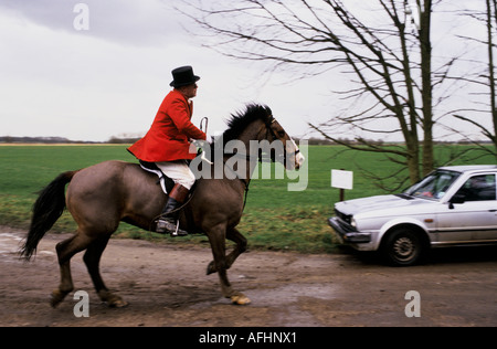The Essex Hunt sets off Stock Photo