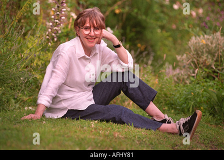 AUTHOR ELIZABETH FALCONER AT HER HOME IN THE VILLAGE OF SLAD NEAR STROUD GLOUCESTERSHIRE Stock Photo