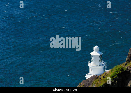 Hartland Point Lighthouse on the North Devon Coast, England. Stock Photo