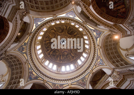 Dome and whispering Gallery in St Paul's Cathedral City of London UK GB Stock Photo