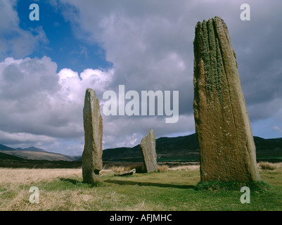 The Bronze Age standing stones on Machrie Moor Isle of Arran Stock Photo