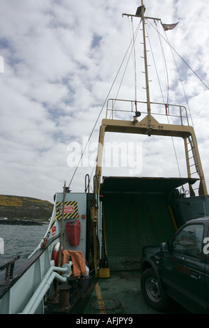 bow vehicle loading ramp of the Caledonian MacBrayne MV Raasay ferry ...