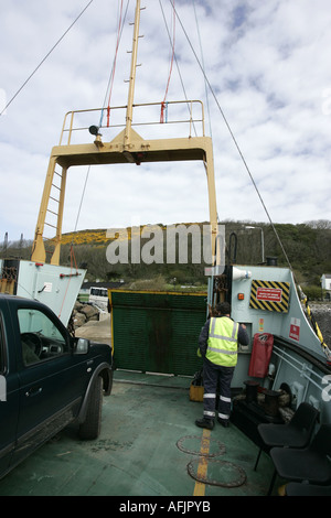bow vehicle loading ramp of the Caledonian MacBrayne MV Raasay ferry ...
