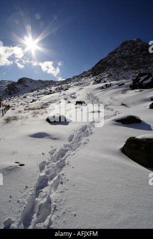 Tryfan in winter Stock Photo
