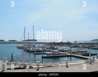 MARINA AT THE SUTERA HARBOUR RESORT,  KOTA KINABALU,  SABAH, MALAYSIA, Stock Photo