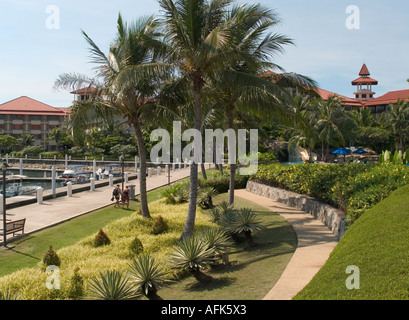 GARDENS AT THE SUTERA HARBOUR RESORT, KOTA KINABALU, SABAH, MALAYSIA. Stock Photo