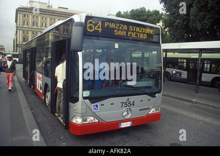 Notorious pickpocket haven the 64 bus from Termini Station in Rome to the Vatican Stock Photo
