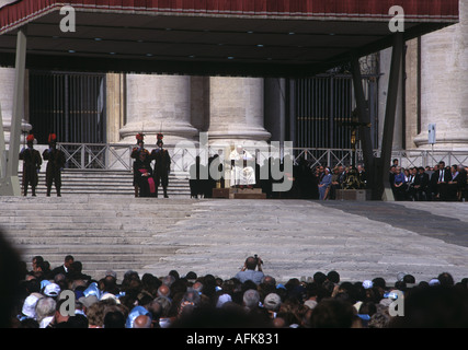 Pope John Paul II in Saint Peter s Square in Rome Stock Photo