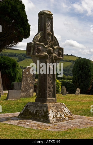 Celtic High Cross at Ahenny, County Tipperary, Ireland Stock Photo