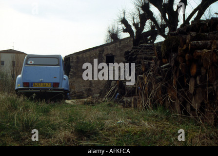 french classic car citroen 2hp countryside france Stock Photo