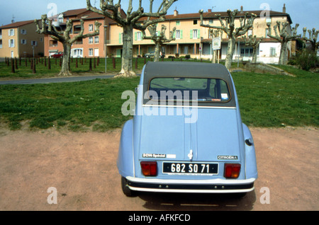 french classic car citroen 2hp countryside france Stock Photo