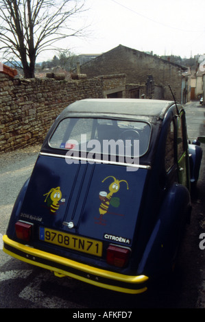 french classic car citroen 2hp countryside france Stock Photo