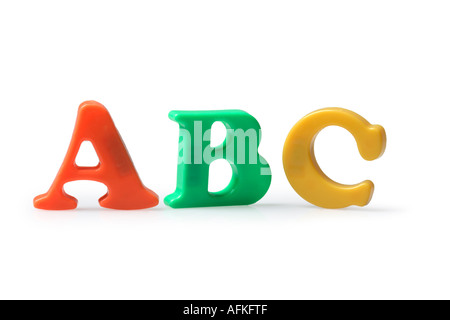 Plastic ABC Letters Stock Photo