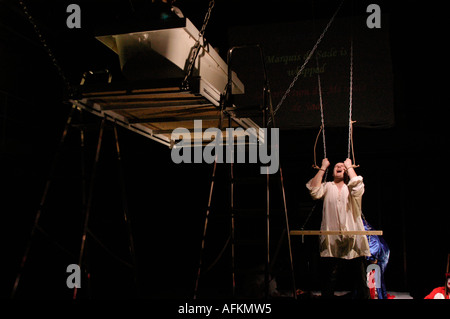Welsh drama students performing Marat Sade in welsh,  of theatre studies Aberystwyth University Stock Photo