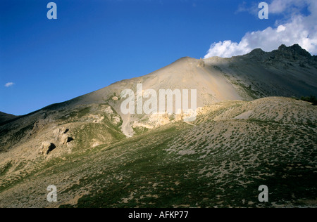 Sunlight over Izoard Pass among the French Alps, France. Stock Photo