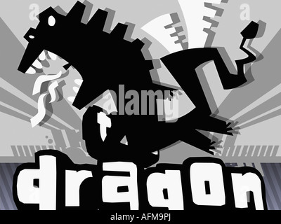 Close Up Of A Dragon With Text Stock Photo - Alamy