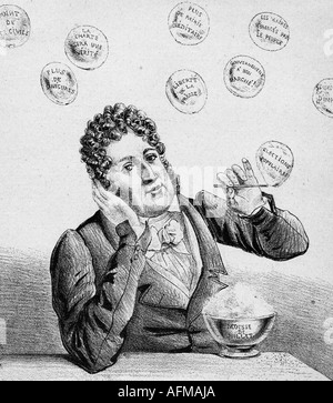 Image of PERSONALITIES. - Louis Philippe, 6.10.1773 - 26.8.1850, King Of  France 2.4.1814 - 28.2.1848, Caricature, Makes Soap Bubbles From Mousse De  Julliet, Drawing By Charles Philipon, 1830, Full Credit: INTERFOTO /