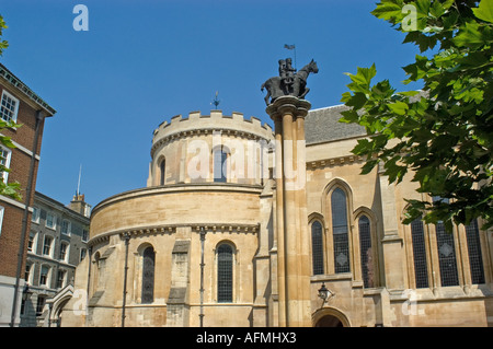 London, England, UK. Temple Church (c1185 restored 19thC) in The City off Fleet Street Stock Photo