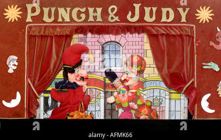 Punch and Judy Puppet Show Stock Photo