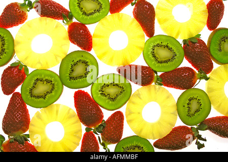 Sliced fruits Stock Photo