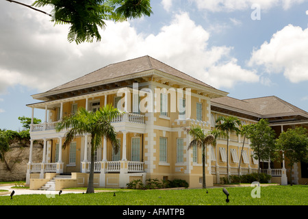 National Art Gallery of the Bahamas, Dunmore House, West and West Hill Street, Nassau, New Providence, Bahamas. Stock Photo