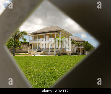 National Art Gallery of the Bahamas, Dunmore House, West and West Hill Street, Nassau, New Providence, Bahamas. Stock Photo