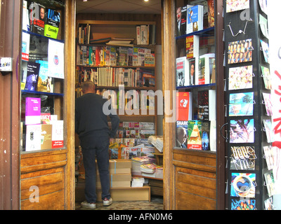 Small local corner bookshop 11e Arr. Paris France Stock Photo