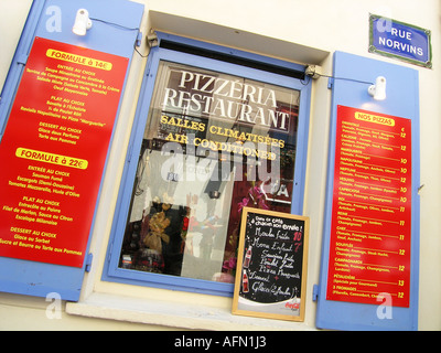 Detail of picturesque restaurant La Pétaudière at corner of Rue Poulbot Montmartre Paris France Stock Photo