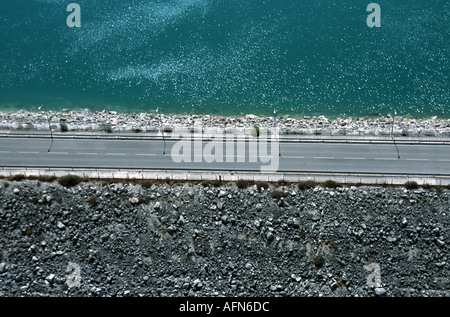 Aerial view of reservoir north of Ronda in Spain Stock Photo