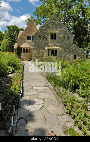 Cotswold Cottage at Historic Greenfield Village and Henry Ford Museum located at Dearborn Michigan Stock Photo