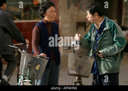 Friends talking Stock Photo