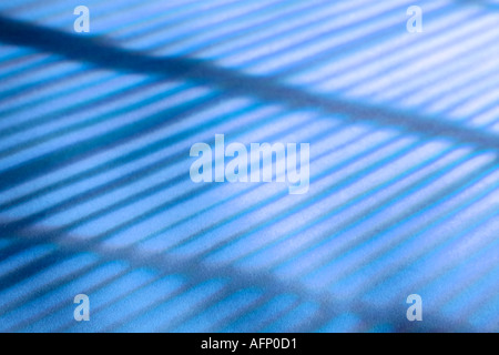 abstract background backdrop warm sun sunny venetian blind holiday vacation travel blue cool Stock Photo