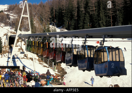 tunnel cable car at mountain Scharek Stock Photo