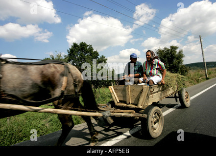 Roumanian village scene Stock Photo