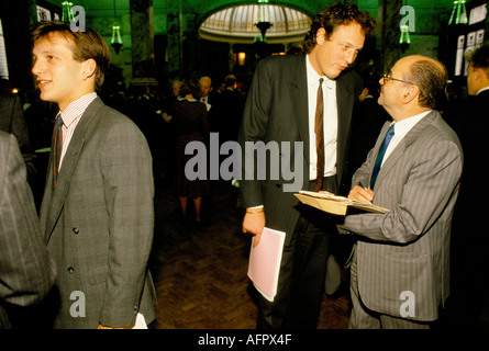 Baltic Exchange City of London. Monday morning weekly shipping brokers meeting to exchange information 1990s Circa 1995 UK HOMER SYKES Stock Photo