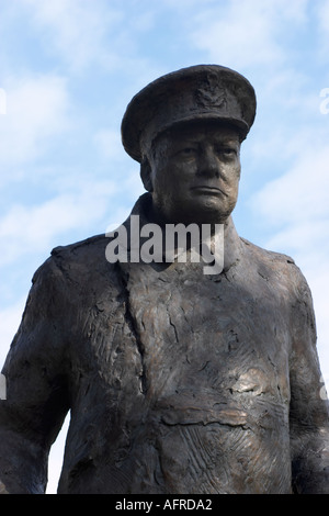 Statue of Churchill in Paris France Stock Photo