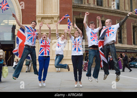 Proud to be British. Last Night of the Proms The Royal Albert Hall South Kensington London UK The Henry Wood Promenade Concerts 2000s HOMER SYKES Stock Photo