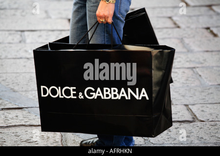 Shopping Dolce e Gabbana, Milan, italy Stock Photo