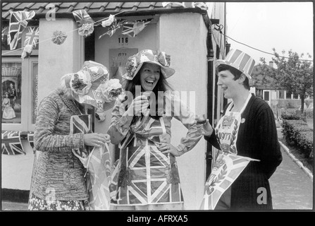 Queen's Silver Jubilee street party, 7 June 1977, Seaham, County Stock ...