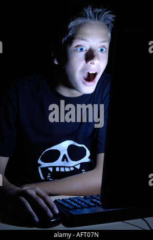 Shocked teen boy Stock Photo - Alamy