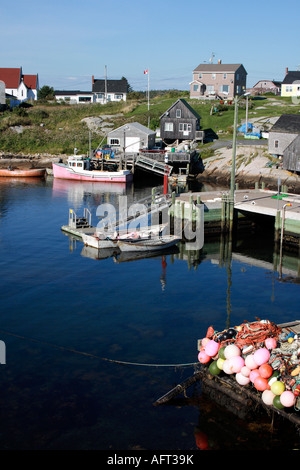 famous fishing village Peggys Cove, Nova Scotia, Canada. Photo by Willy Matheisl Stock Photo