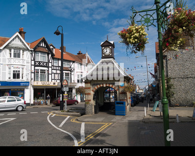 Shelter built in 1862 at the junction of Station Road and High Street Sheringham Norfolk UK Stock Photo