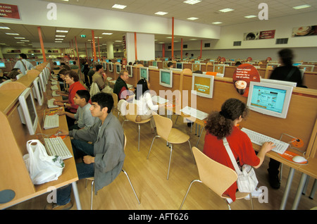 internet cafe Stock Photo