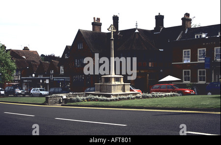 HASLEMERE SURREY England UK May View across to town centre with the War Memorial designed by Inigo Triggs erected in 1921 Stock Photo