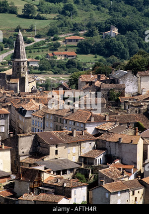 france midi pyrenees caylus village aveyron Stock Photo