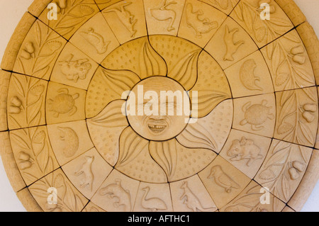 Australian Art, Sun sign Stock Photo